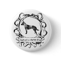 Classy Weathered Australian Cattle Dog Pinback Button