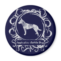 Classy Weathered Australian Cattle Dog magnets by MenagerieMayhem Classy Weathered Australian Cattle Dog magnets