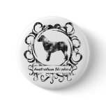 Classy Weathered Australian Shepherd Pinback Buttons
