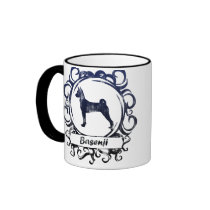 Classy Weathered Basenji Coffee Mugs