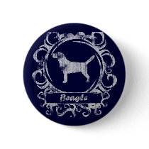 Classy Weathered Beagle buttons