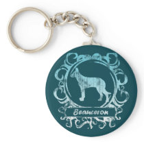 Classy Weathered Beauceron Keychain