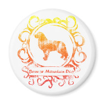 Classy Weathered Bernese Mountain Dog Fridge Magnet