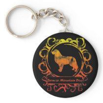 Classy Weathered Bernese untain Dog Key Chain