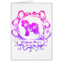 Classy Weathered Bichon Frise cards by MenagerieMayhem Classy Weathered Bichon Frise cards