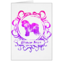 Classy Weathered Bichon Frise cards by MenagerieMayhem Classy Weathered Bichon Frise cards