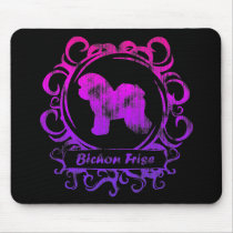 Classy Weathered Bichon Frise mousepads