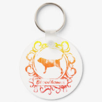 Classy Weathered Bloodhound keychains