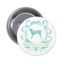 Classy Weathered Chesapeake Bay Retriever Button