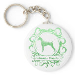 Classy Weathered Doberman Pinscher Keychain