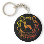 Classy Weathered German Pinscher Key Chains