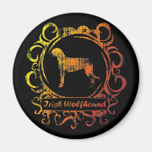 Classy Weathered Irish Wolfhound Magnets