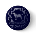Classy Weathered Labrador Retriever Pinback Button