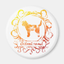 Classy Weathered Otterhound Refrigerator Magnets