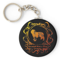 Classy Weathered Spanish Water Dog Keychain