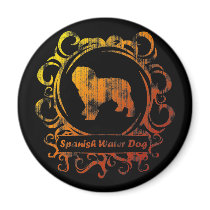 Classy Weathered Spanish Water Dog Refrigerator Magnet