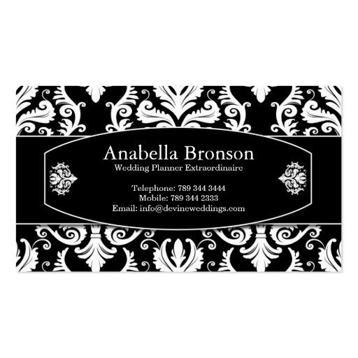 Classy  Wedding Planner Business Card (back side)