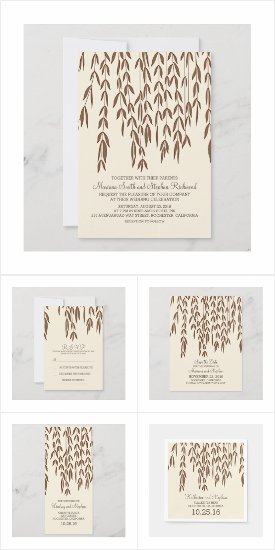 Classy Willow Tree Wedding Invitation Set Collection