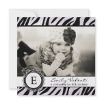 Classy Zebra Birthday Party Invitation