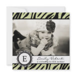 Classy Zebra Birthday Party Invitation