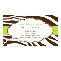 Classy Zebra Print business cards