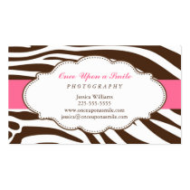 Classy Zebra Print business cards