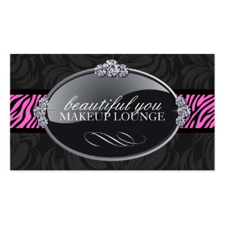 Classy Zebra Print Business Cards profilecard