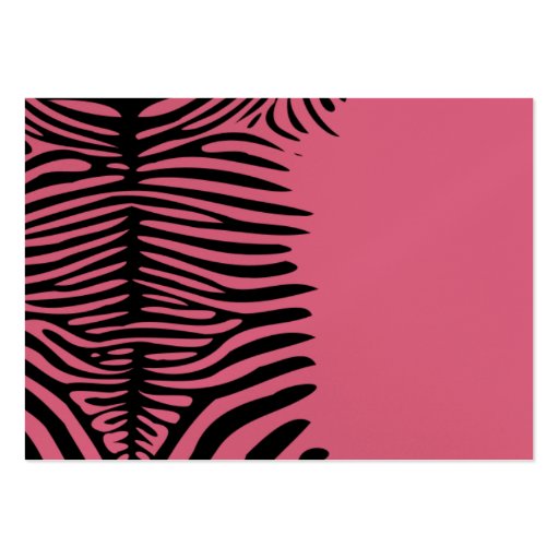 Classy Zebra Skin on Any Color Card Honeysuckle Business Card Template (back side)