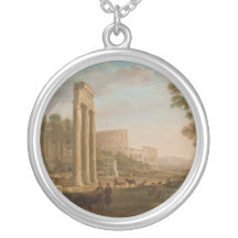 Claude Lorrain - Ruins of the Roman forum Necklaces