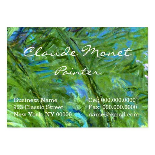 Claude Monet: Agapanthus Business Card (back side)