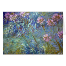 Claude Monet Agapanthus Greeting Card