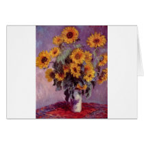 Claude Monet Bouquet of Sunflowers Card