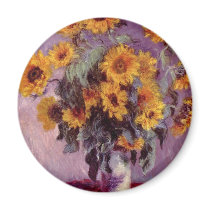Claude Monet Bouquet of Sunflowers Refrigerator Magnet