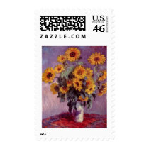 Claude Monet Bouquet of Sunflowers Postage Stamp