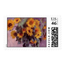 Claude Monet - Bouquet of Sunflowers Stamp