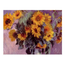 Claude Monet - Bouquet of Sunflowers Postcard