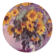 Claude Monet Bouquet of Sunflowers stickers by Goozhi Claude Monet Bouquet of Sunflowers stickers