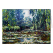 Claude Monet Bridge Over Water Lily Pond Greeting Card