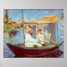 Claude Monet by Edouard Manet Poster