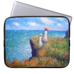 Claude Monet: Cliff Walk at Pourville laptop sleeves