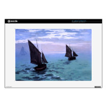 Claude Monet: Fishing Boats on their Way Skin For 15" Laptop