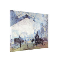 Claude Monet - Gare Saint Lazare in Paris Canvas Print