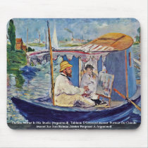 Claude Monet In His Studio (Argenteuil) Mouse Pads