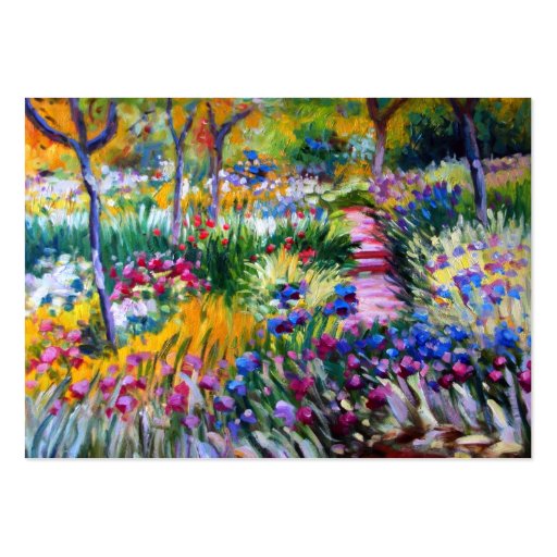 Claude Monet: Iris Garden by Giverny Business Card (front side)