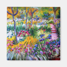 Claude Monet: Iris Garden by Giverny Magnets