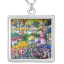 Claude Monet: Iris Garden by Giverny Necklace