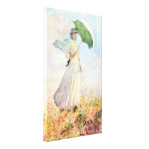 Claude Monet - Lady with a Parasol study Gallery Wrapped Canvas