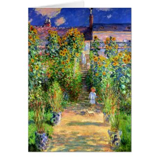 Claude Monet: Monet's Garden at Vétheuil zazzle_card