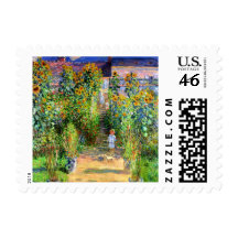 Claude Monet: Monet's Garden at Vétheuil Postage Stamps