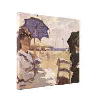 Claude Monet - On the beach at Trouville Canvas Prints